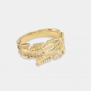 NEW Chic Leaf 18K Gold Plated Ring